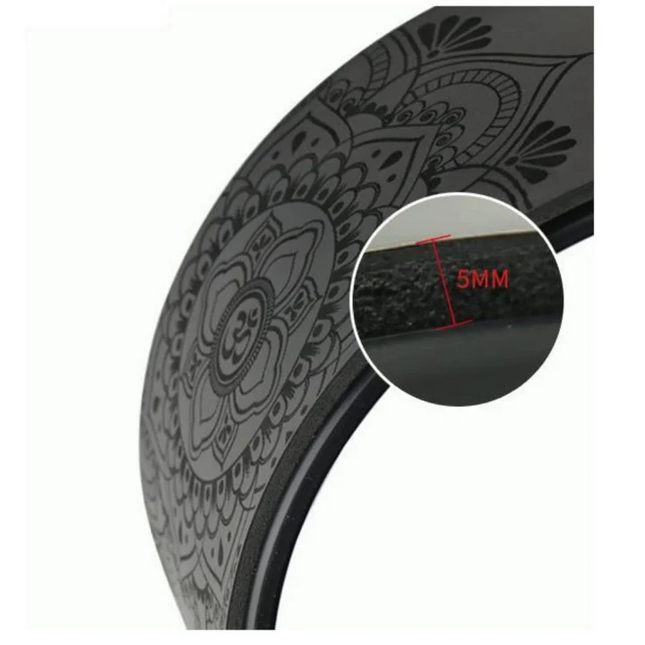 PU Yoga Wheel Mandala Printed Pilates Wheels Spine Stretch Back Roller Massage Wheel For Home Fitness Yoga Props Accessories