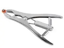 Ring Plier Stainless Steel Double leaf Spring Two Jaws 21cm Veterinary Instrument