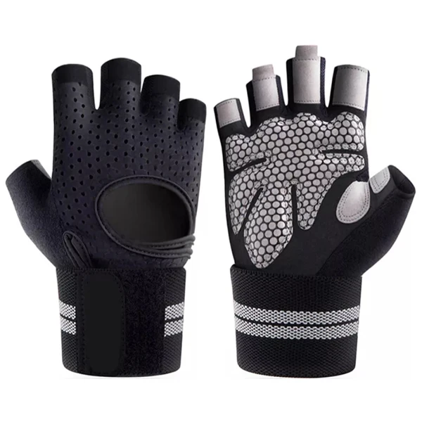 2023 Fitness gloves Sports half finger unisex gym gloves Long wrist guard Sports Half Finger gym gloves