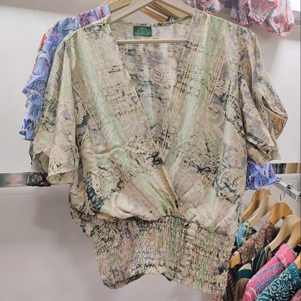 Latest Design Silk Women Top Boho Style Blouse for Women Clothing Casual Summer Customized Plus size Bulk Shipping