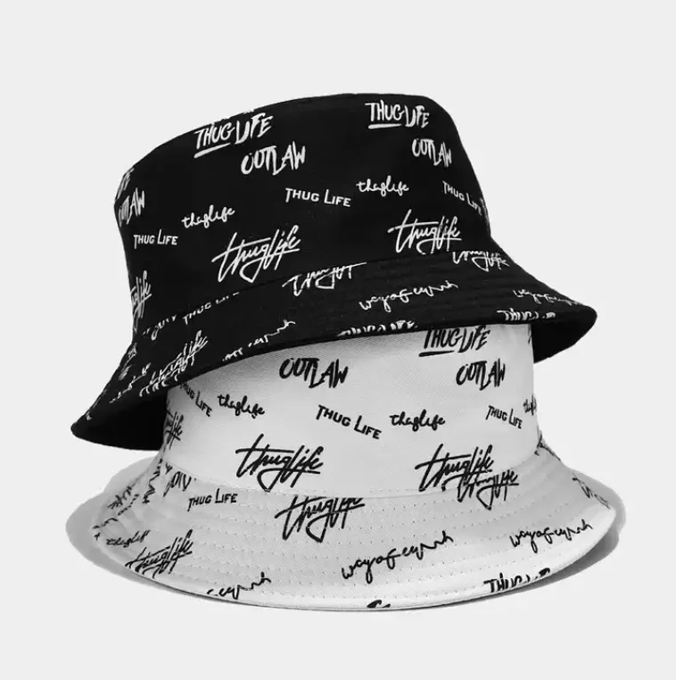Solid Printed Wholesale Price Fashion Custom Logo Bucket Hat Unisex Double-Side-Wear Sun Cap Personalized Outdoor Bucket Hats