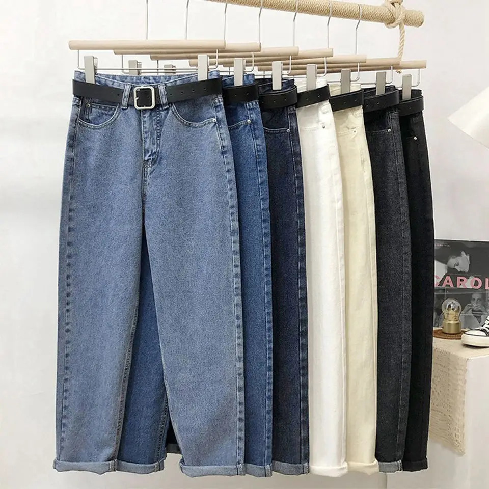 Brand Embroidery Flower Skinny Jeans Beautiful Women Clothing High Waist Pencil Pants Plus Size Mom Jeans Denim