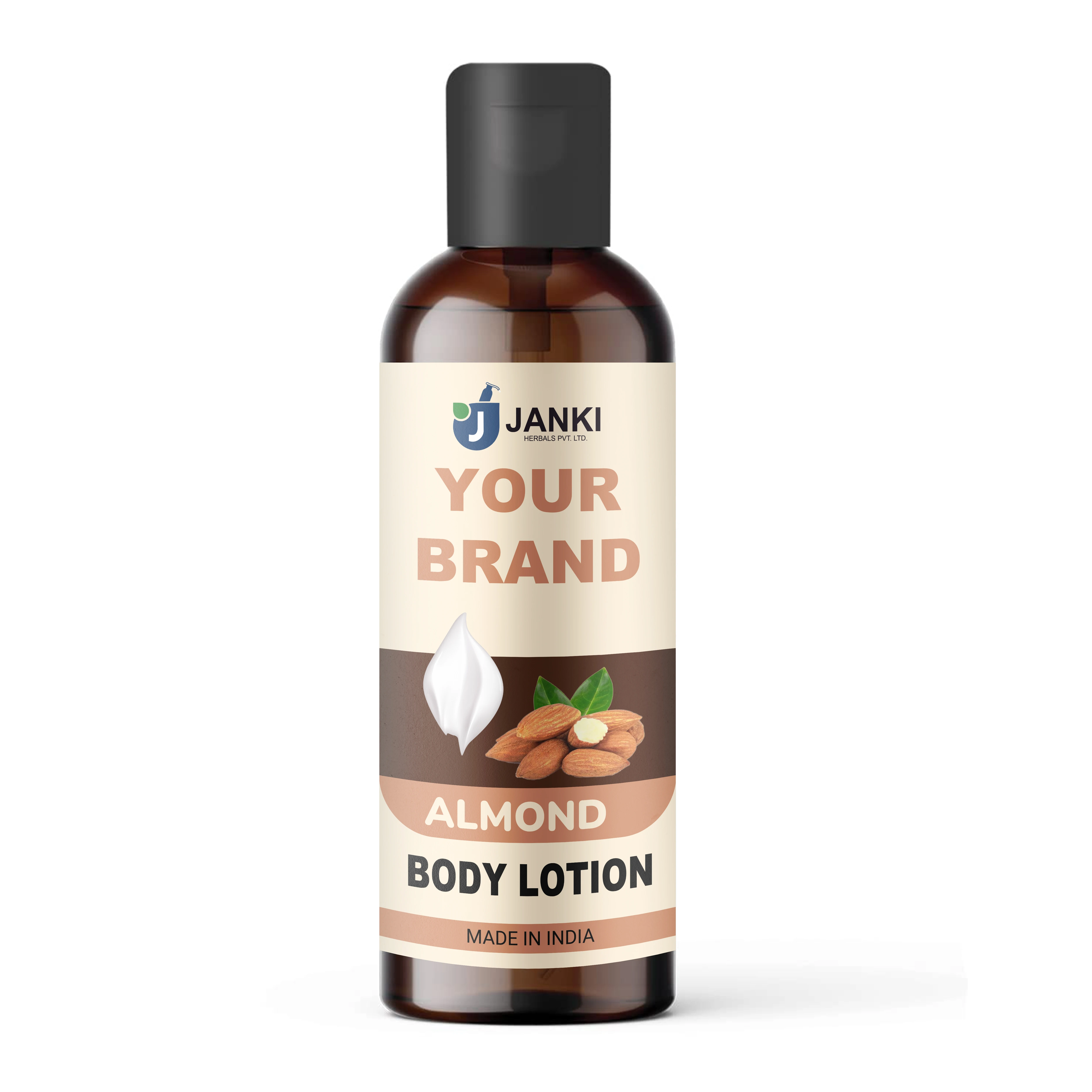 Good Quality Natural Skin Whitening Almond Body Lotion Custom Skin Care Product from India
