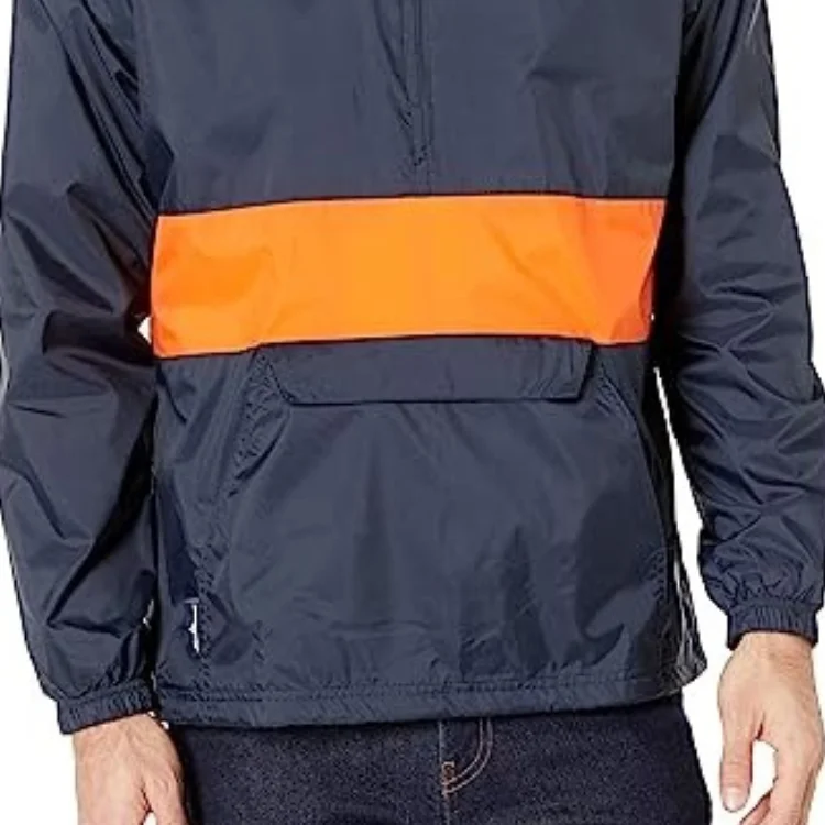 New Design Custom Pullover Waterproof Polyester Windbreaker Jacket Wholesale  Wind Breaker Jacket