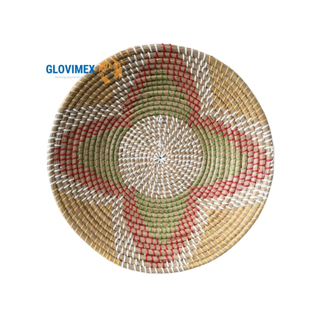 Decorative Plates Vintage Style Seagrass Handmade Hanging Wall Decor for Home Vietnamese