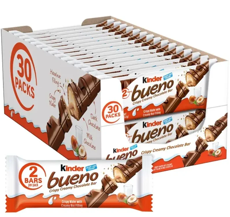 2023 шоколадные конфеты Kinder Bueno Mini и Фундук 12 пакетов 18 конфет в индивидуальной упаковке (12x97 г)