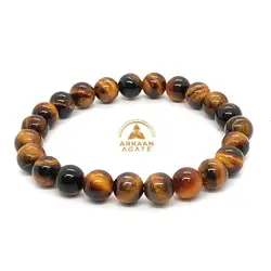 Wholesale Tiger Eye Agate Bead Buddha bracelet Manufacture chakra crystals healing for sale