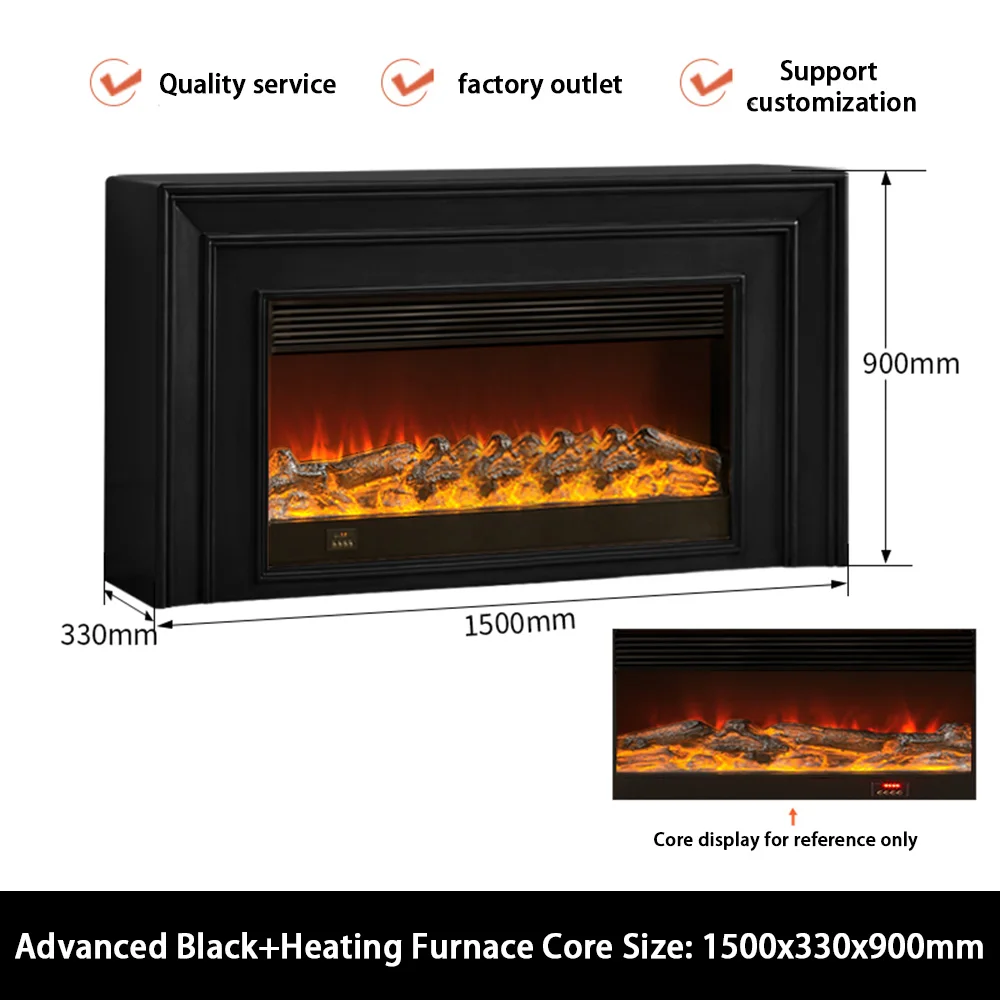 Artificial fireplace can be customized French finished fireplace ornaments 1.2 meters retro simulation fire heating fireplace