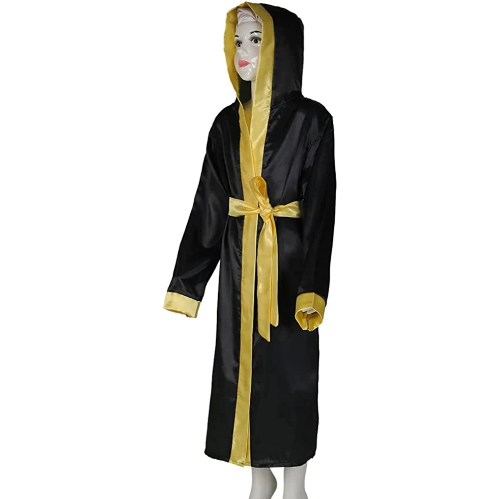 New Arrival Customized Logo Boxing MMA Kickboxing Fighter Robes Boxing Gowns Hooded Robes Unisex Wholesale