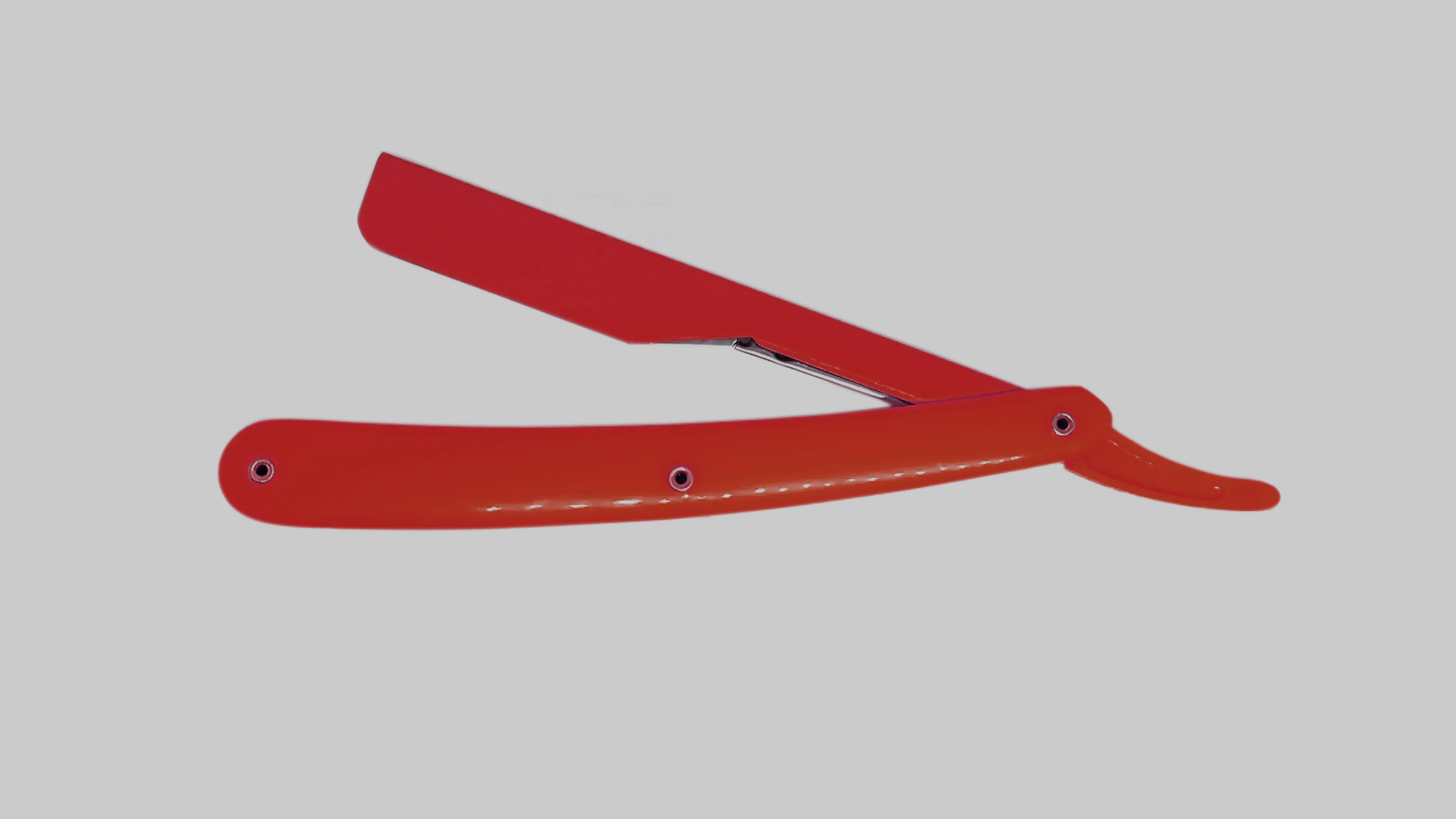 Expose Blade matte Blue Sliding Out Razor For Barbers Free Customize Logo Straight Razors Barber supplies