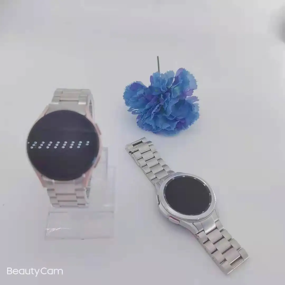 Luxury retrofit kit for Samsung Galaxy Watch4 stainless steel case strap set 40mm 44mm 42mm metal strap