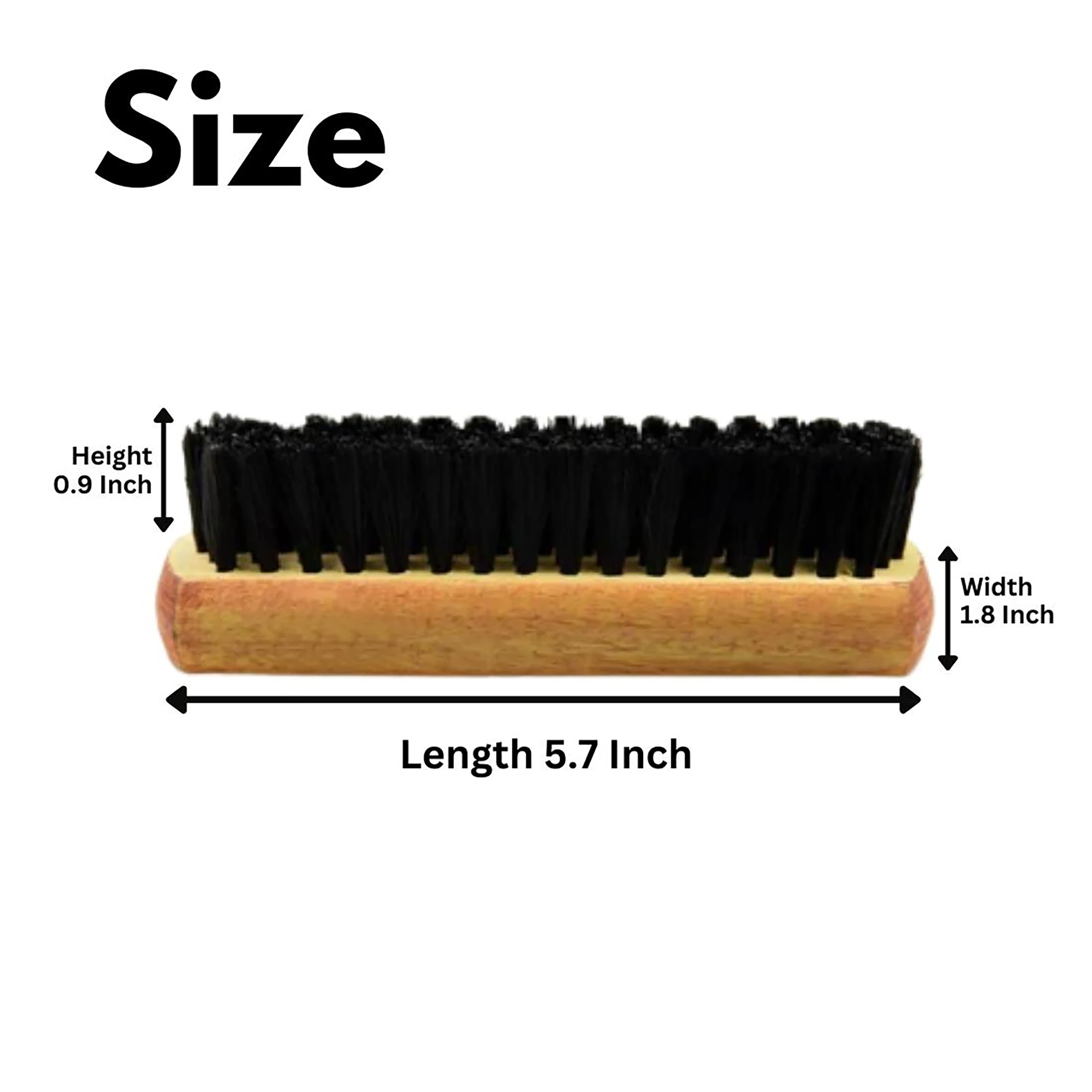 WOODEN SHOE BRUSH FOR BLACK & BROWN SHOE MADE IN INDIA