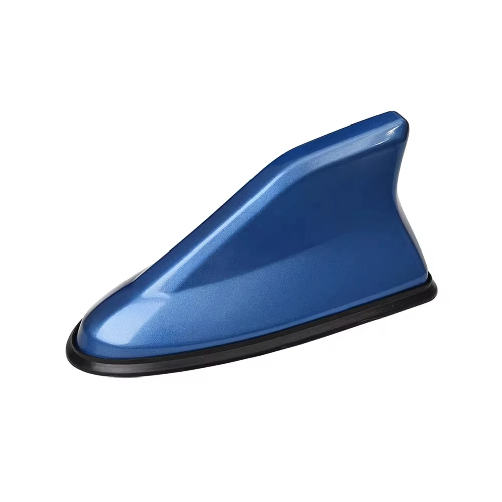 Universal Blue Plastic Shark Fin Design Car AM/FM Radio Signal Antenna Aerial
