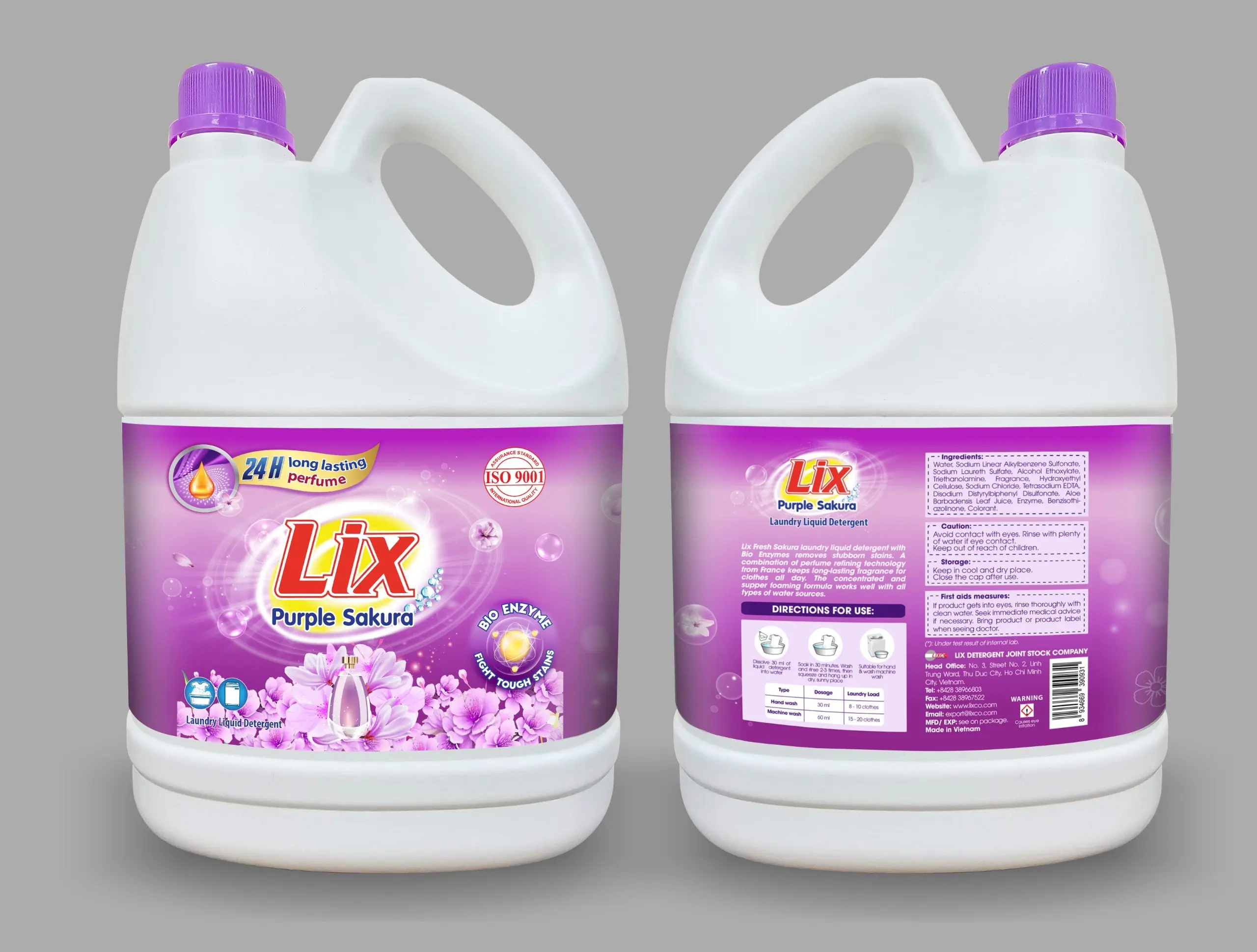 LIX 3KG PINK SAKURA LAUNDRY DETERGENT/ OEM LAUNDRY LIQUID/ SACHET 40ML PINK SAKURA LAUNDRY DETERGENT