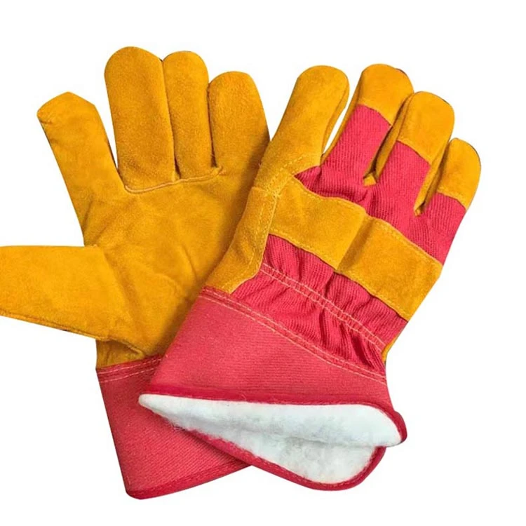 Custom Gardening Gloves Heavy Duty Heat Resistant Cowhide Welding Gloves Safety Work Leather Welding Gloves Wholesale