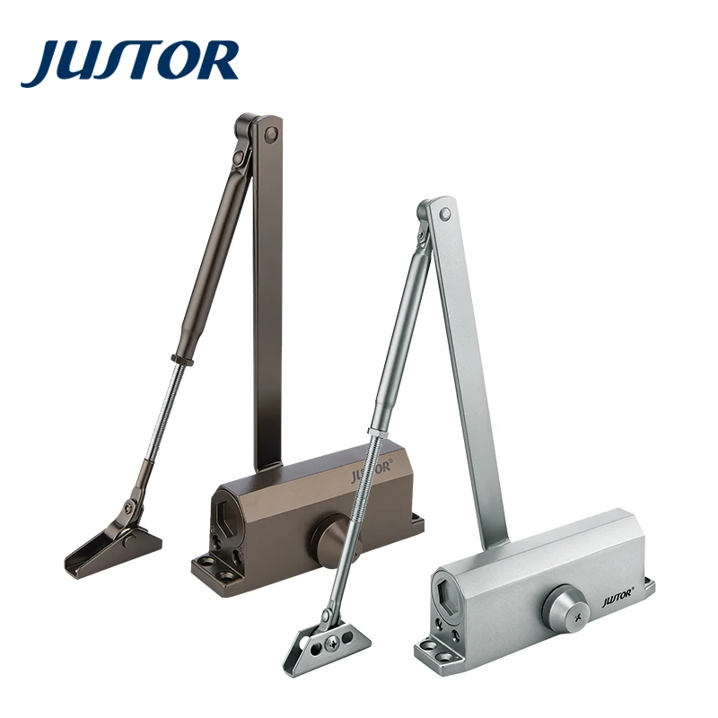 JUSTOR Wooden Door Accessories Light Duty 45KG Automatic Surface-Mounted JU-051 Hydraulic Fire Rated Door Closer
