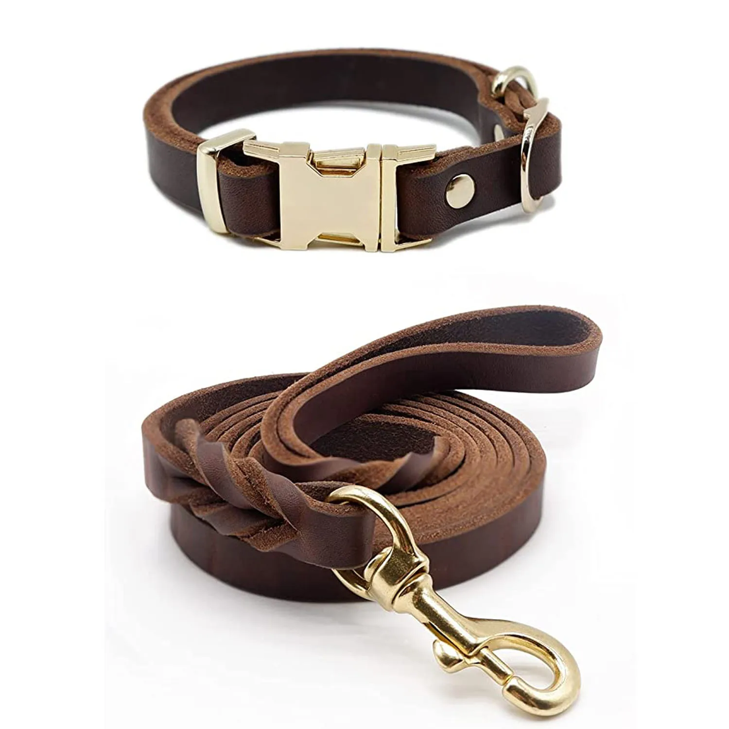 2023 NEW Sale Durable Pattern Cotton Webbing Pet Supplies Braided Leather Leash Dog Collar And Leashes