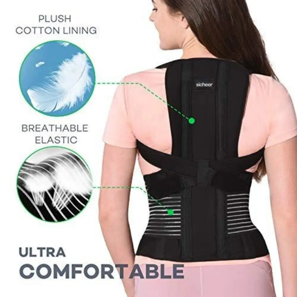 Hot Sale men and women Adjustable Posture Corrector Corset Back Support Belt Lumbar Support
