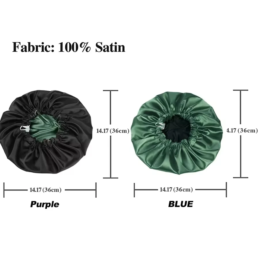 Wholesale Custom Logo Label Silk Satin Bonnets and Hair Wraps Women Lined Turban Cap