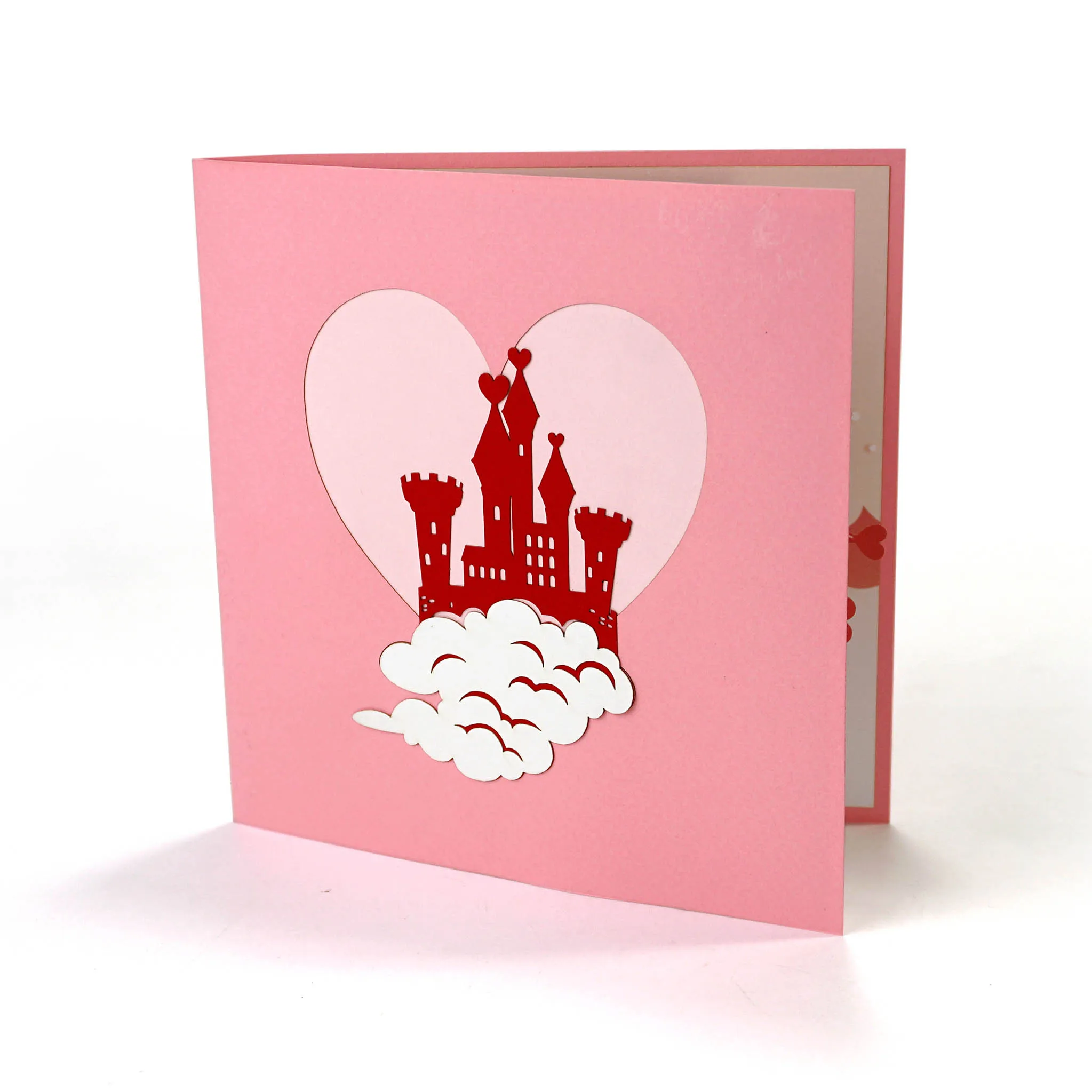 Good Price High Quality Castle on the cloud 3D Pop Up Cards 3D for Valentines Day Small quantity from 100 pcs