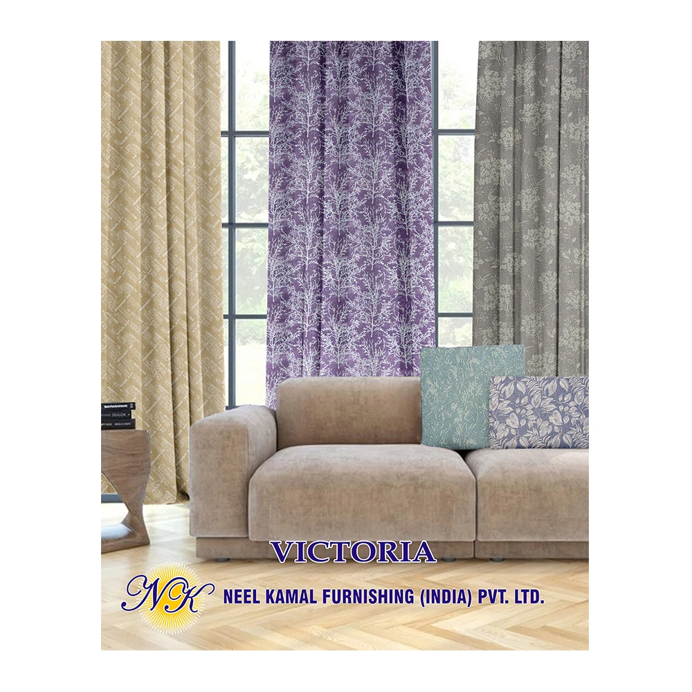 Hot Sale Cotton Fabric Home Decor Curtain Luxury Window Curtains For The Living Room