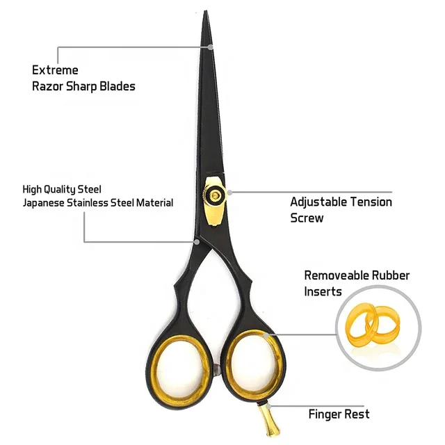 Wholesale Professional 6-Inch Hairdressing Barber Scissors Kit High Quality Beauty Scissors for Salons