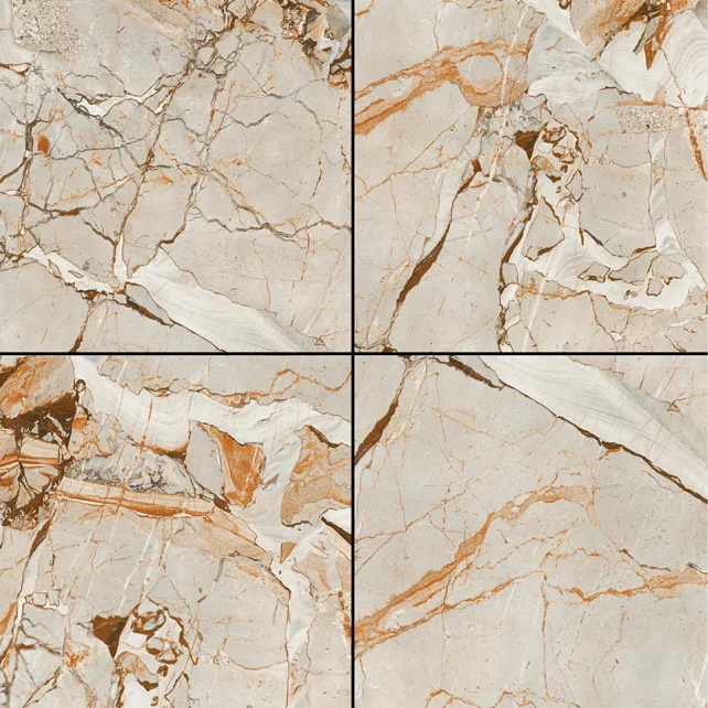 Made In India Tiles Having Ceramic Glazed Vitrified Tiles With Glossy Finish In Size Of 600x600mm Used For Hospital