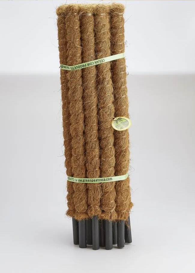 Coir grow poles for gardening purposes enhances effectiveness and efficiency of plant growth sustainable and eco-friendly
