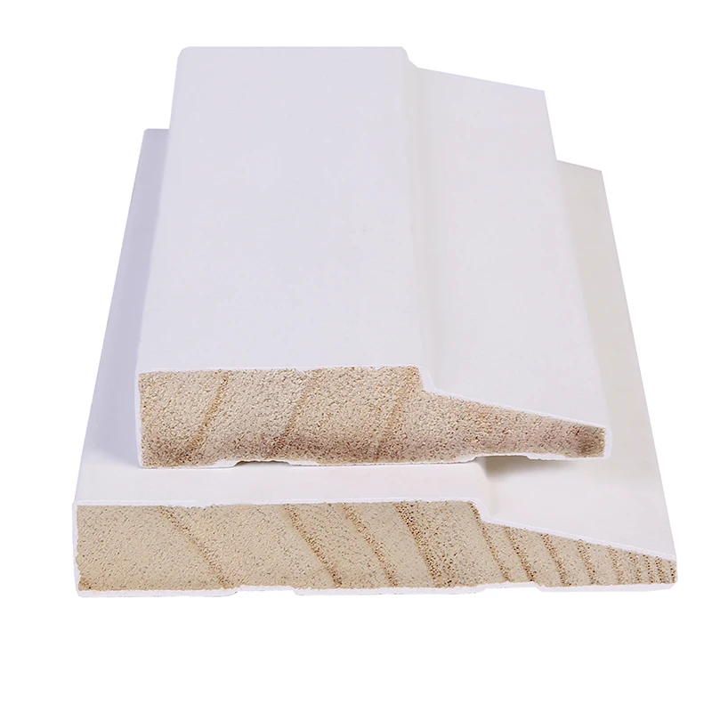 Wholesale Cheap Price White Painted Wood Trim Connection MDF Baseboard Moulding