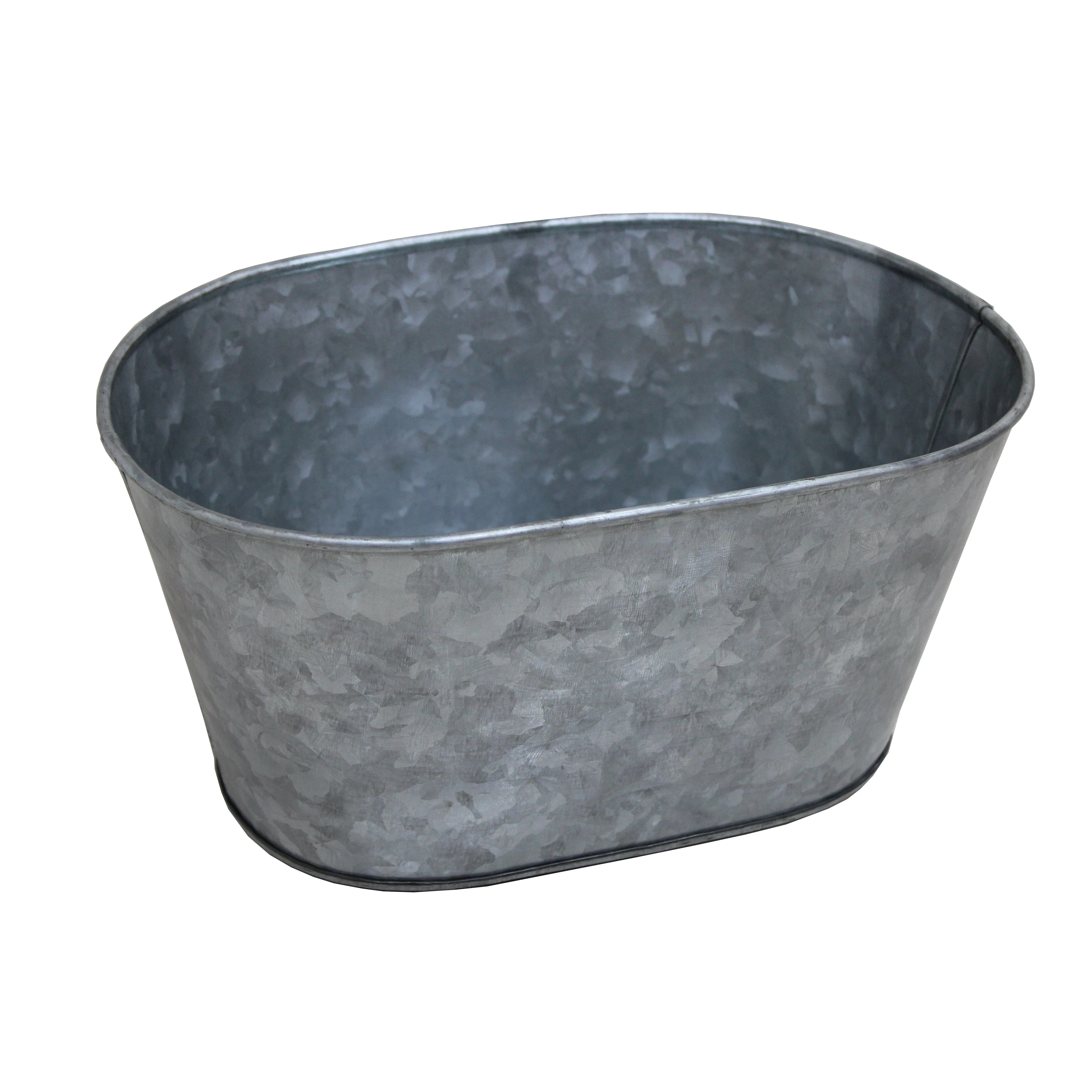 Galvanized Round Bucket Garden Planter For large Floor planter pot with highest quality handmade from Indian supplier