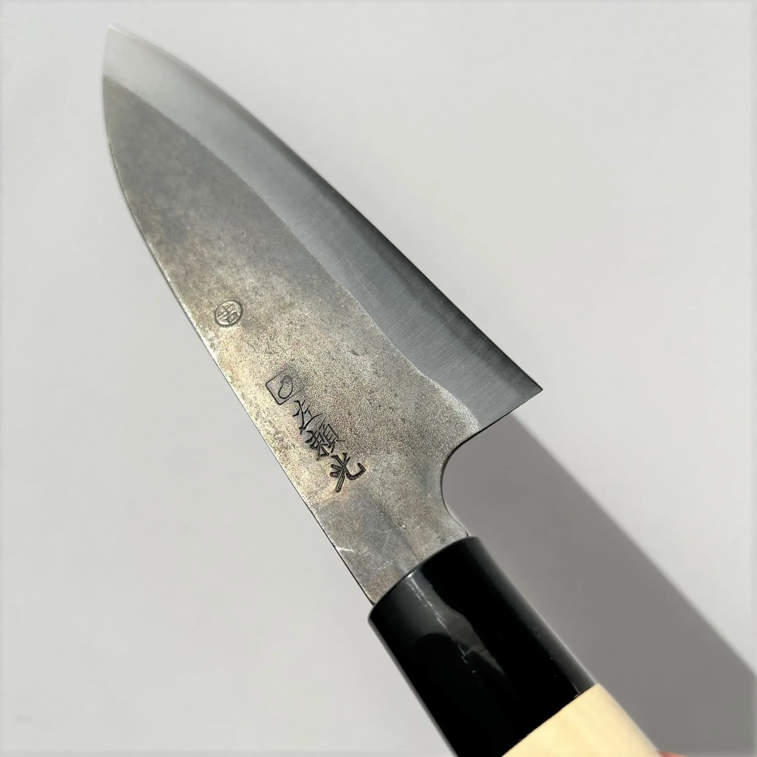 Hidari Yorimitsu Kurouchi hand made kitchen knife Funayuki 155mm made in Saga Japan High carbon steel SUJ2 full forged knife