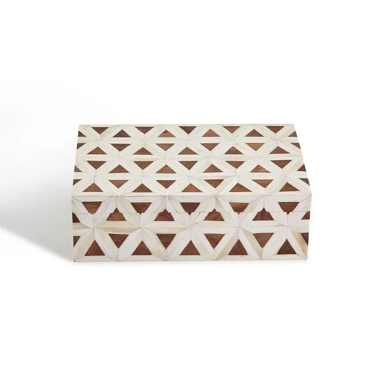 Wholesale custom logo luxury rigid sliding drawer style bone inlay box