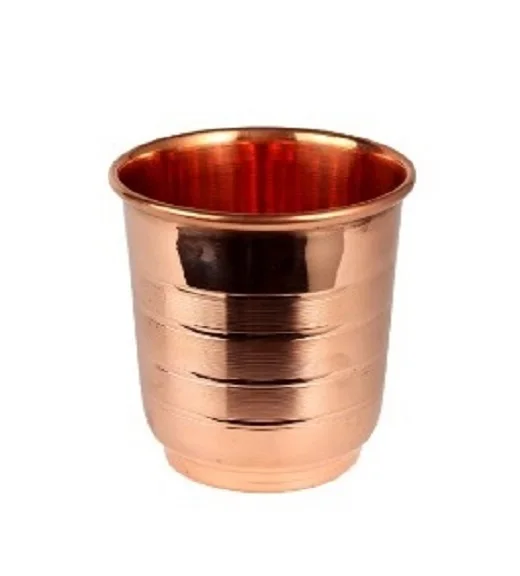 Set Of Two Low Price Pure Copper Hammered Mug Supplier Of Copper Glasses Sets Irregular Shape Table Top Drinking Water Glass Set