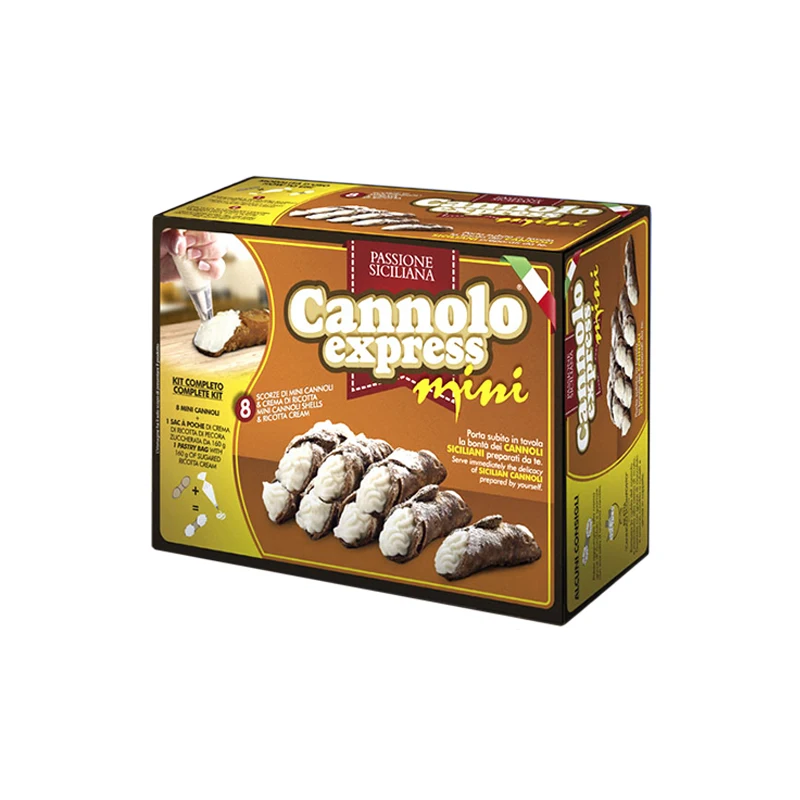 Премиум качества со вкусовыми добавками Сделано в Италии; Милая одежда в стиле героев мультфильма «Холодное сердце овец рикотты крем комплект с 8 канноли + sac Пош 160 гр.