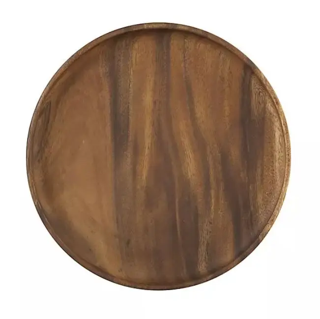 Set of wood plates wooden platter table ware Eco-Friendly Handmade New Dishes Design natural look handicraft best selling etsy
