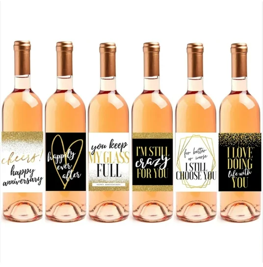 Waterproof Matte White Wine Label for flexo offset  printing 750ml Wine Bottle Tear-Resistant for Homemade Wine/Wedding