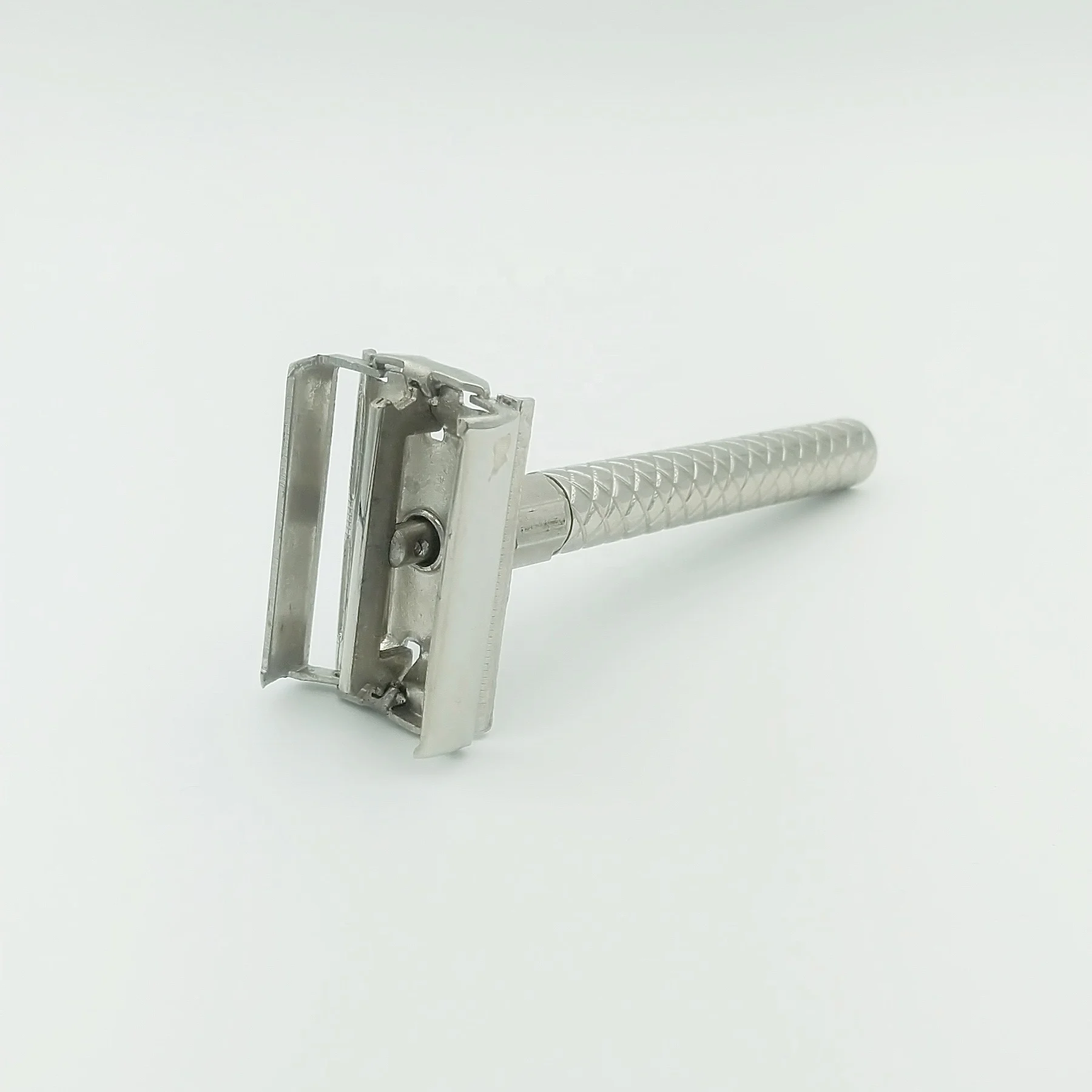 New Style Diamond Grip Handle Chrome Plated Butterfly Open Head Double Edge Safety Razor For Men Women Shaving