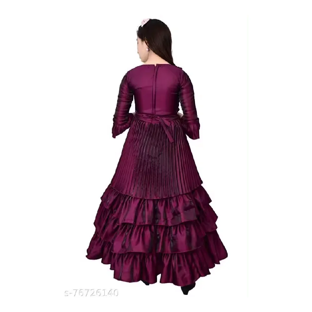 High Quality Elegant Mini Animal Ball Gown Luxurious Long-Size Floor-Length Party Dress 12-Year Old Kids Short Made Cotton