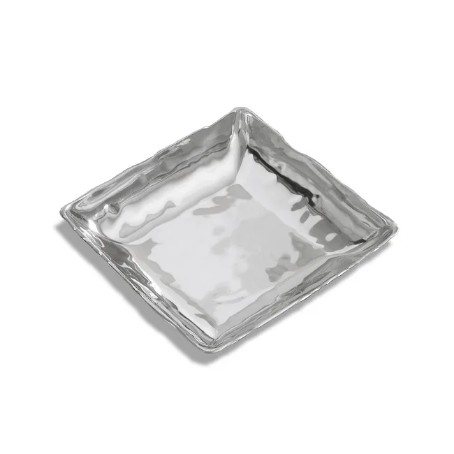 Алюминиевая Декоративная чаша в форме листа золотого цвета для шоколада орехов и сухих фруктов Высококачественная сервировочная