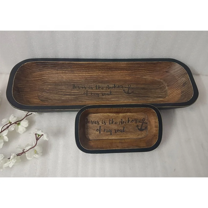 Natural grey stain Unique Halloween decorative creative hand-carved wood handicrafts antique vintage luxury candle box with lid