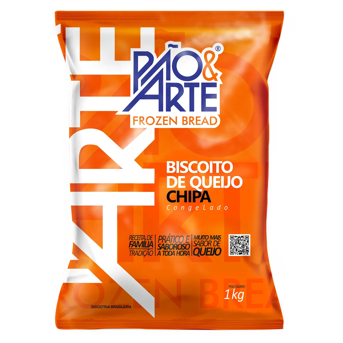 Frozen Cheese Biscuit Chipa made with Tapioca Starch and Typical Brazilian Cheese Tasty and Salty Flavor 1kg Pack