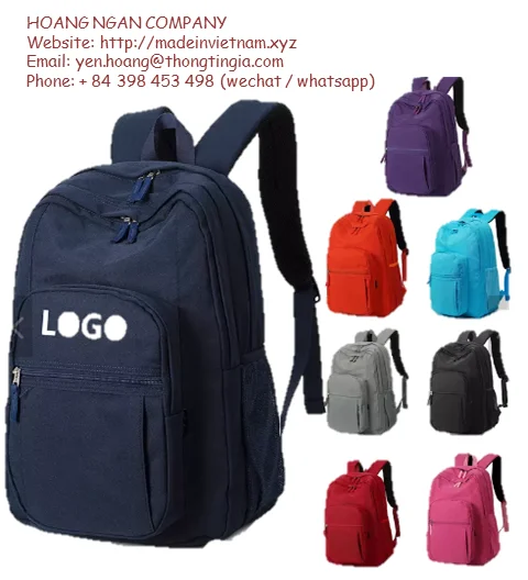 ODM/ OEM Vietnam manufacturer of school bags, outdoor backpack made in Vietnam, 2022 hot trend backpack
