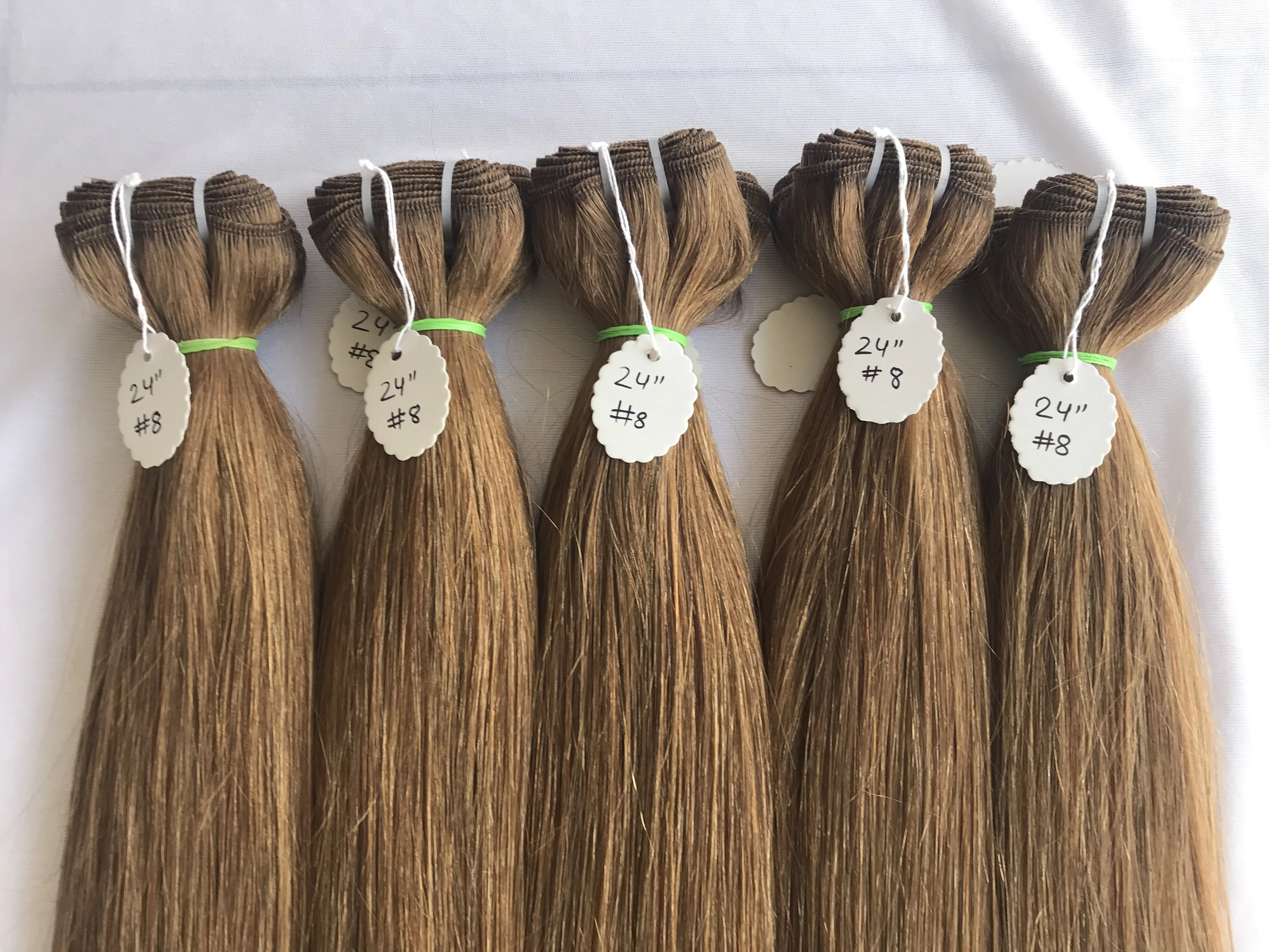 Top Selling Product Cuticle Aligned 24 Inch #8 Straight Coloured Bundles Extension Double Machine Weft At Wholesale Price Vendor