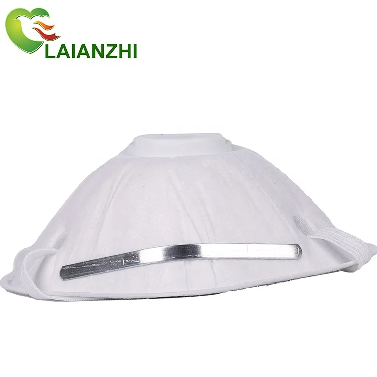 LAIANZHI CE Cup-shape Disposable KN95 4 ply Face Mask With Valve Respirator Factory Price Smooth Breathing Wearing Comfortable