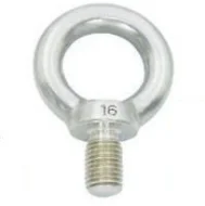 Customizable Eye Bolts Carbon and Stainless Steel 5/8 Thread Size Available in 1/4 and 1/2 Lengths with Plain Zinc Finishes