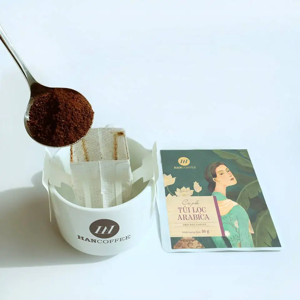 DRIP BAG 100% ARABICA COFFEE BEAN  FILTER BAG COFFEE GROUND COFFEE - ODM/OEM PROVIDED - HANCOFFEE VIETNAM