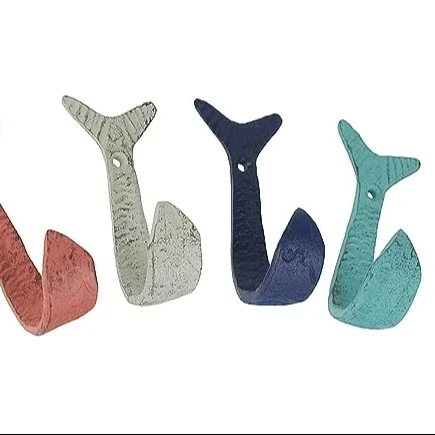 Hot Selling Fish Tail Customized Iron Hand Forged Wall Hook New Metal Wall Hanger for Hanging Clothes Home Livingroom Best Price