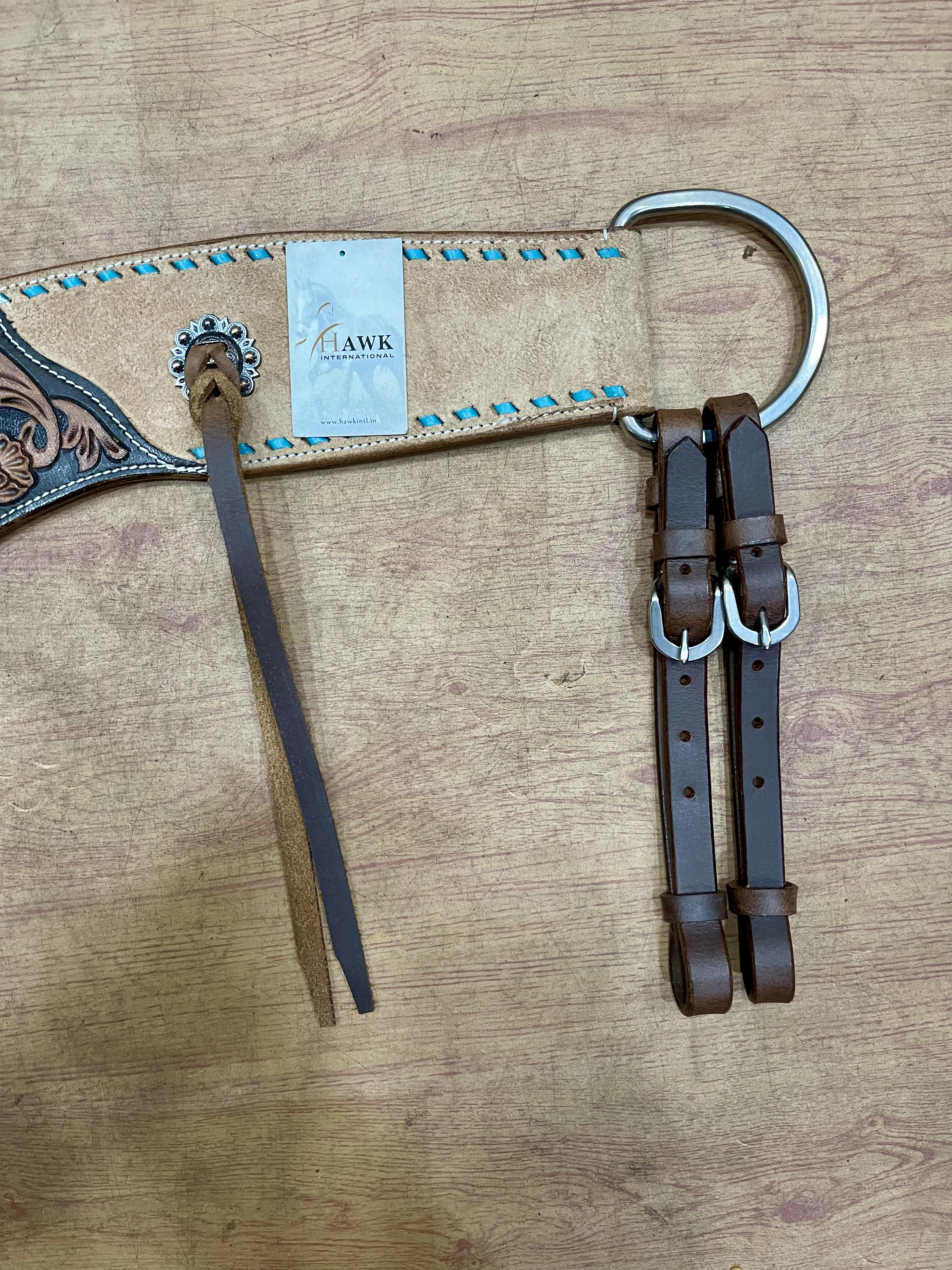 Wholesale Latest Design Tripping Collar Premium Quality Leather Horse Western Antique Rough Out Breast Carving and Tooled
