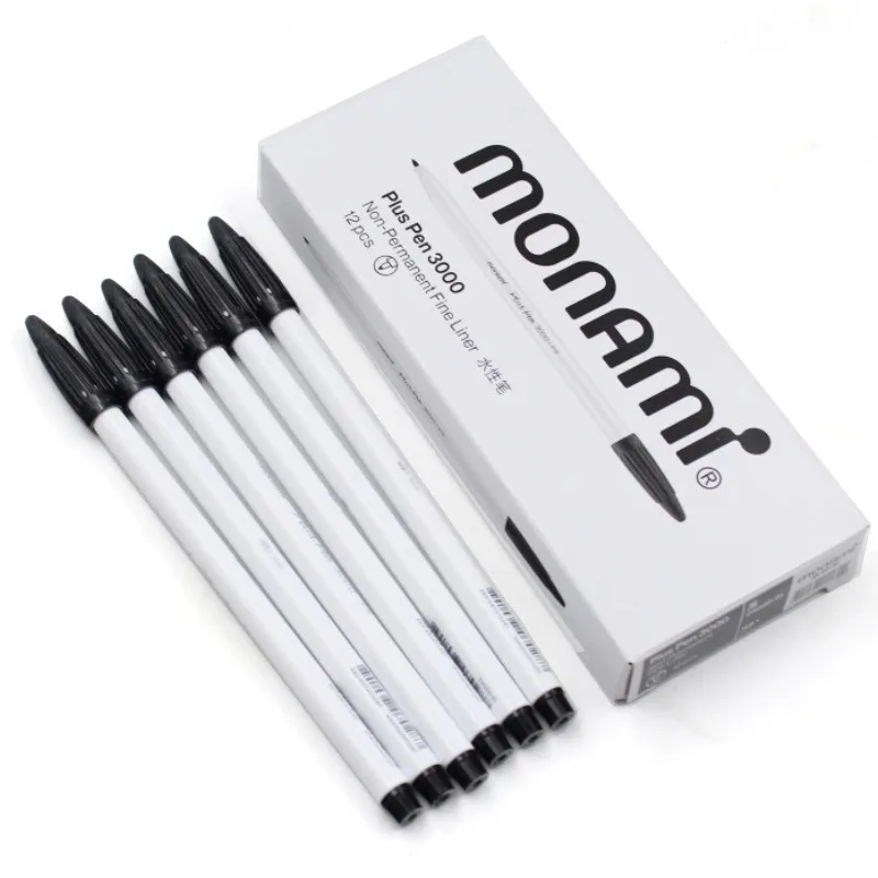 Monami plus pen 3000 - 30 colours fibre fine tip art sketch watercolor marker pen set drawing calligraphy brush pen