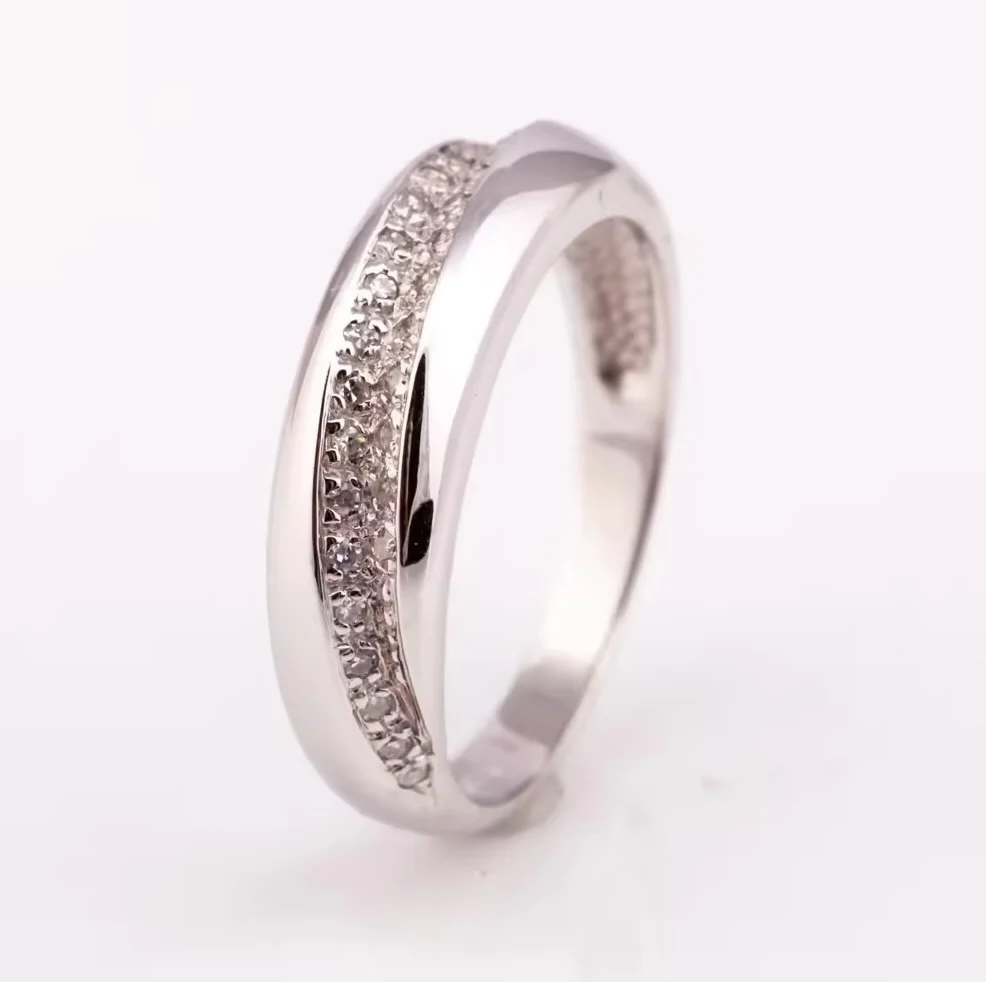 2024 Classic Design Rhodium plated silver 925 with diamond simple elegant ring factory price bella jewelry OEM available